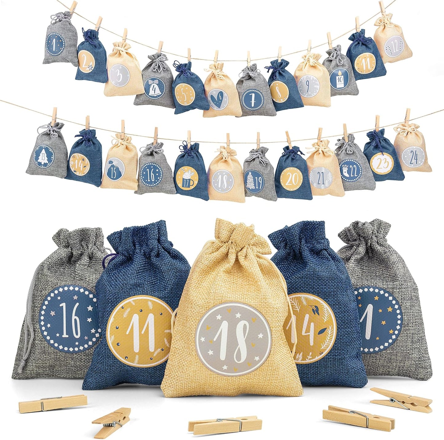 🎁 Adventskalender Säckchen (24er Set) (100% off)